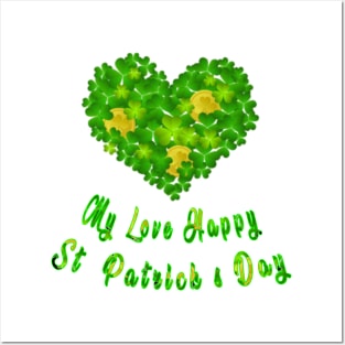 my love yoda happy st patrick's day 2023 Posters and Art